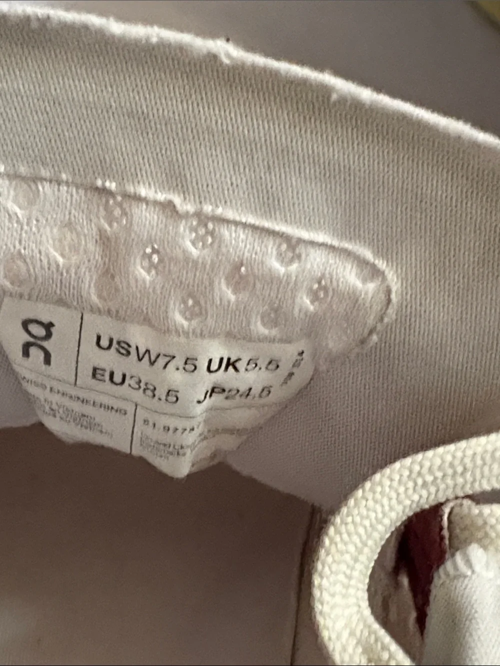 On Running Cloudmonster Sneakers in Cream with Yellow and Maroon Accents